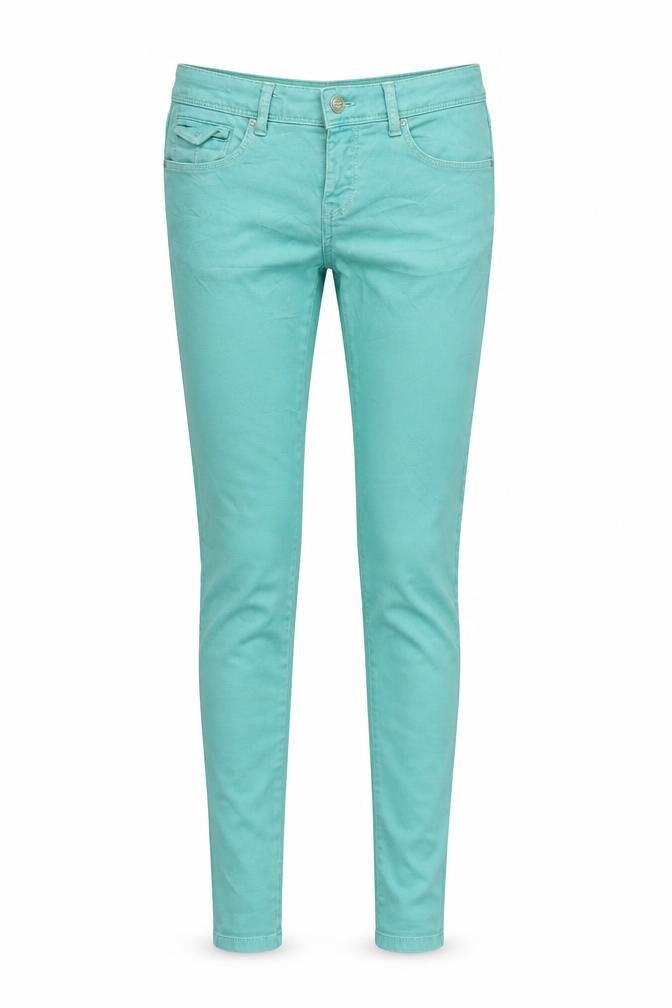 Front view of Zara women’s blue denim skinny jeans, size UK 8, 29-inch leg