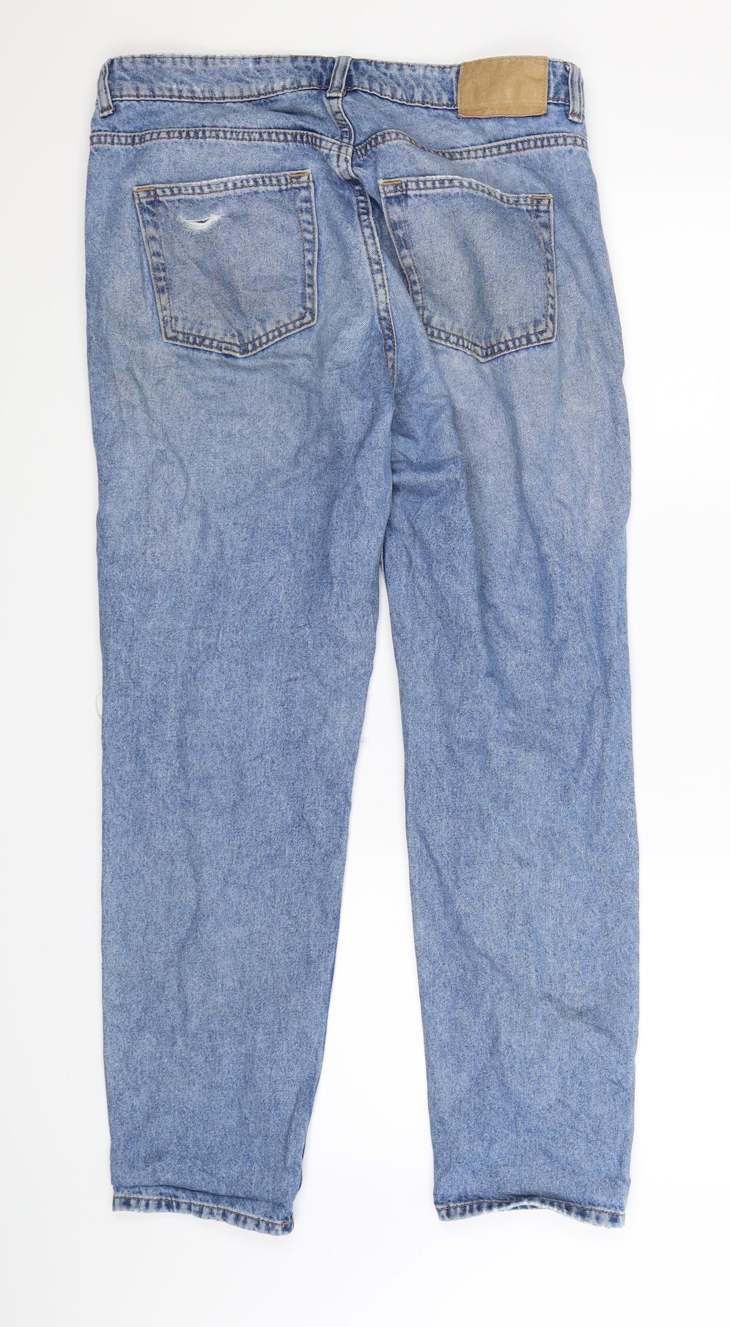 Divided Womens Blue  Denim Straight Jeans Size 10 L29 in