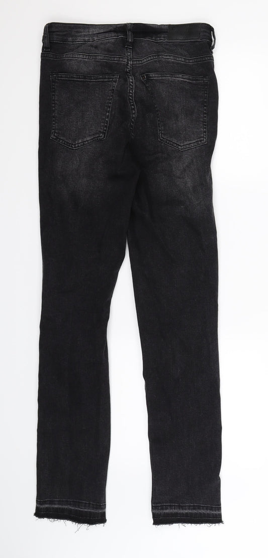 H&M Womens Black  Denim Skinny Jeans Size 8 L30 in