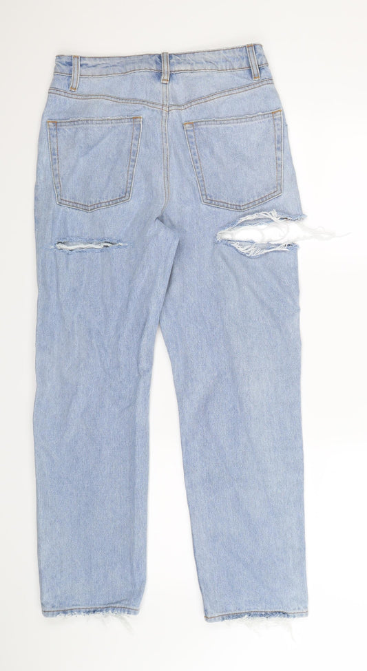 Preworn Womens Blue  Denim Straight Jeans Size 10 L27 in