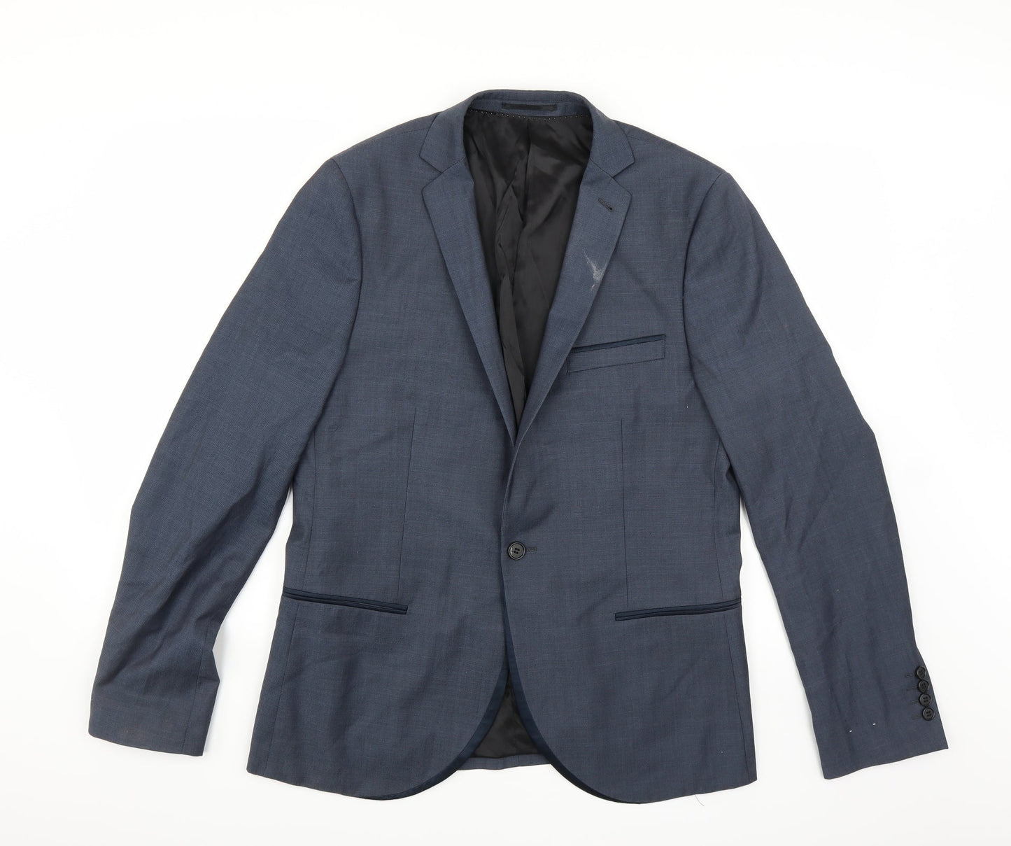 Topman Mens Blue   Jacket Suit Jacket Size 42
