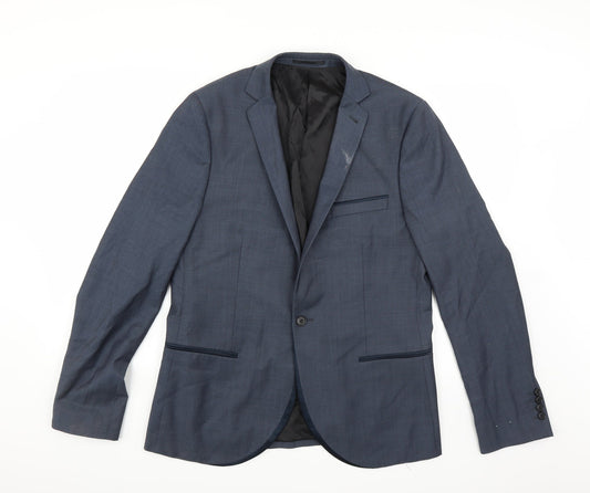 Topman Mens Blue   Jacket Suit Jacket Size 42