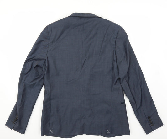 Topman Mens Blue   Jacket Suit Jacket Size 42
