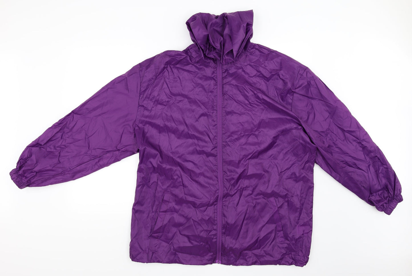 Festival Womens Purple   Rain Coat Jacket Size M