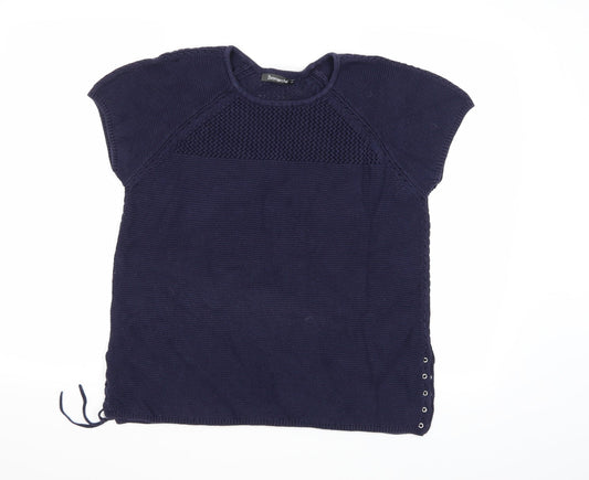 Bonmarché Womens Blue  Knit Pullover Jumper Size M