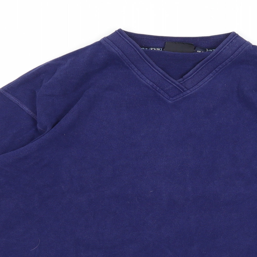 NX Sport Womens Blue  Jersey Pullover Sweatshirt Size S