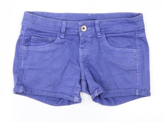 Preworn Womens Blue  Denim Cut-Off Shorts Size S