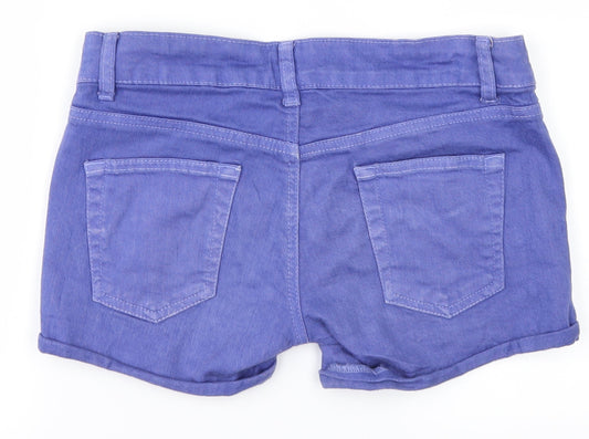 Preworn Womens Blue  Denim Cut-Off Shorts Size S