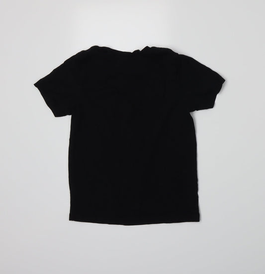 George Boys Black  Jersey Basic T-Shirt Size 7-8 Years