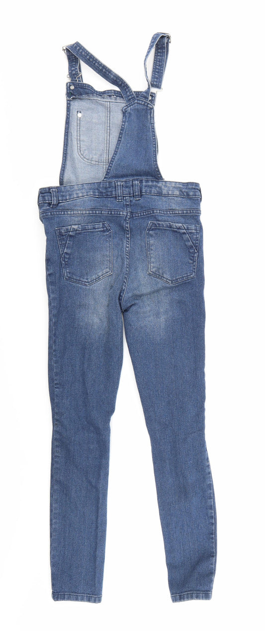 Pepperts Girls Blue  Denim Jumpsuit One-Piece