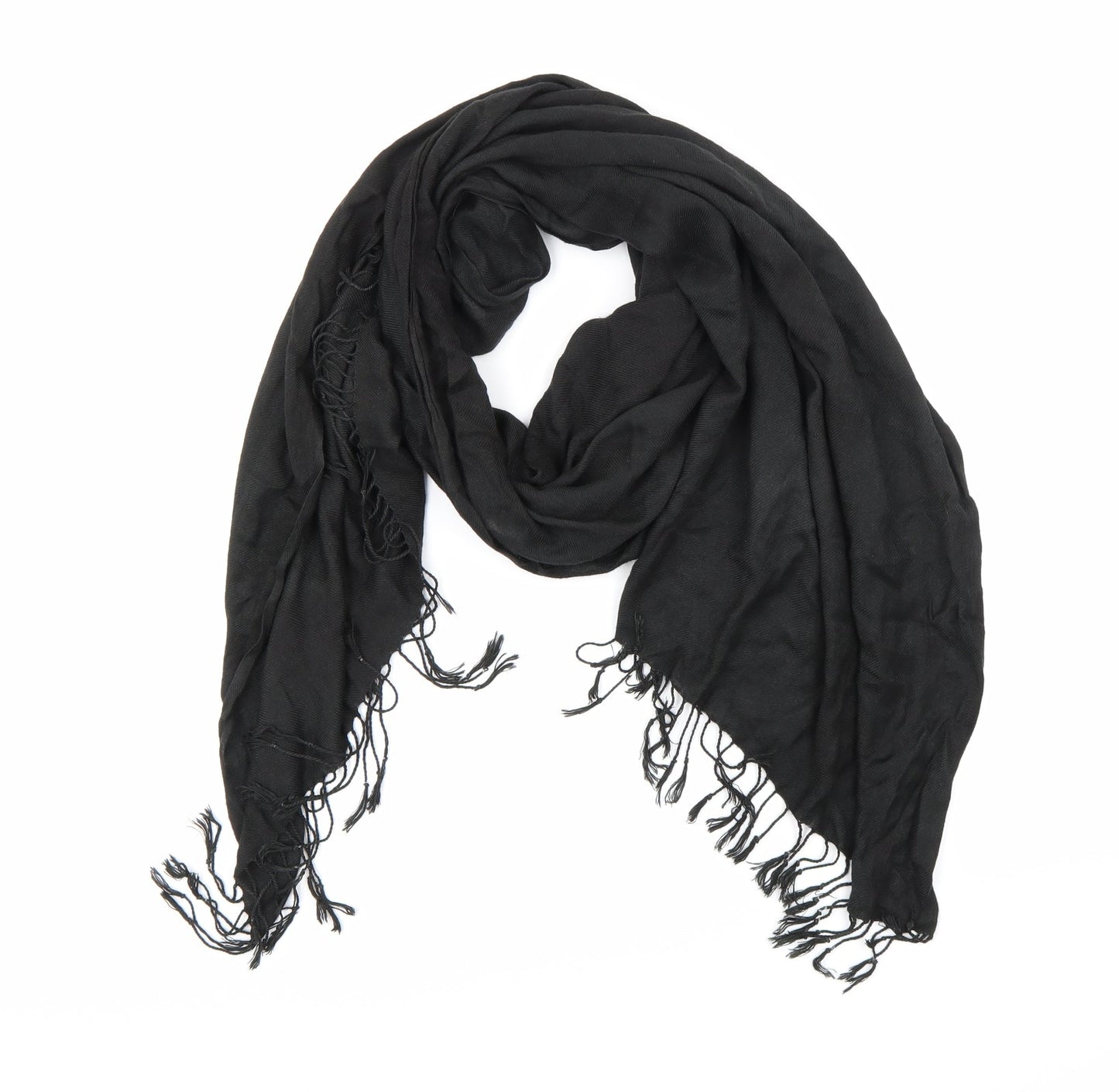Preworn Womens Black  Knit  Scarf