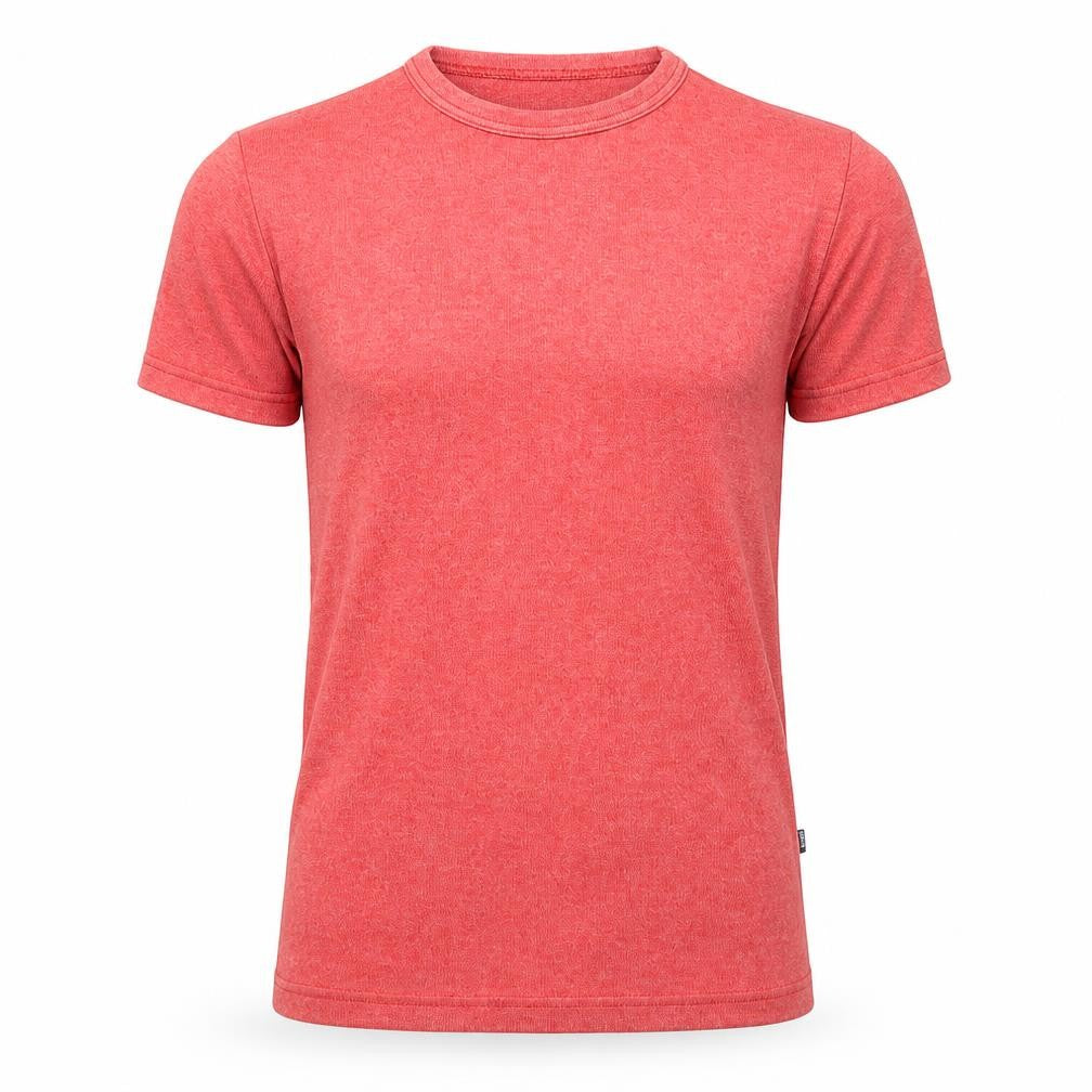 Front view of ROCKY women’s red basic t-shirt, size XS