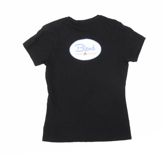 SF Women Womens Black   Basic T-Shirt Size L