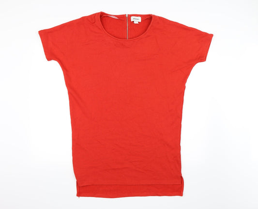 Monki Womens Red   Basic T-Shirt Size S  - Longline