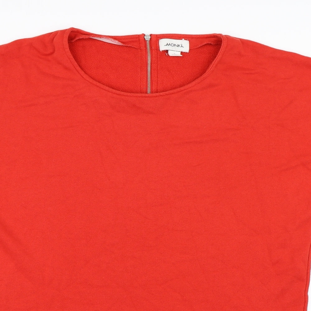 Monki Womens Red   Basic T-Shirt Size S  - Longline