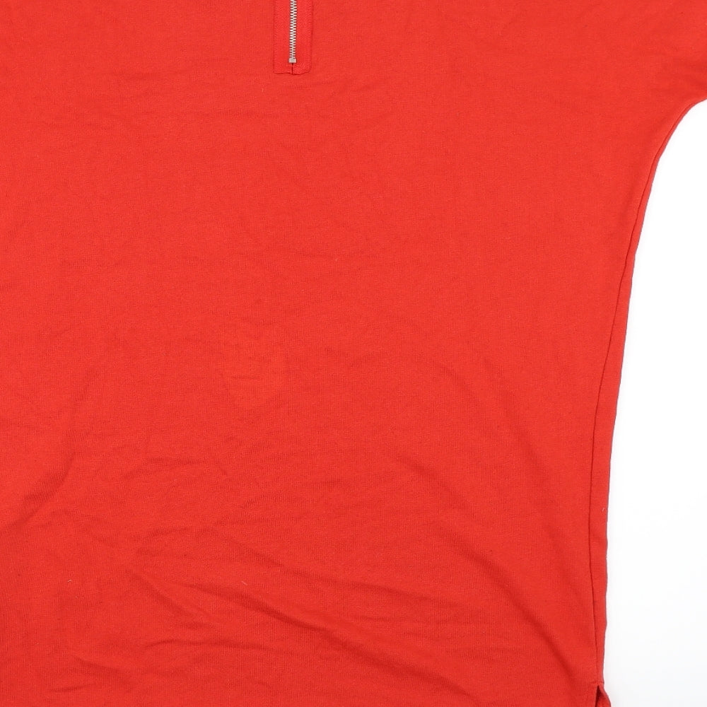 Monki Womens Red   Basic T-Shirt Size S  - Longline