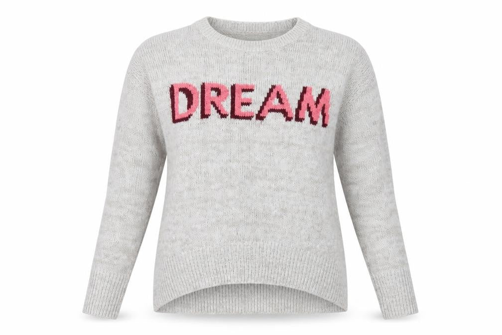 Front view of New Look women’s grey jumper, size S