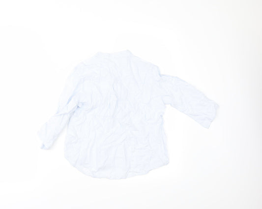H&M Girls Blue Striped  Tunic Button-Up Size 9 Years