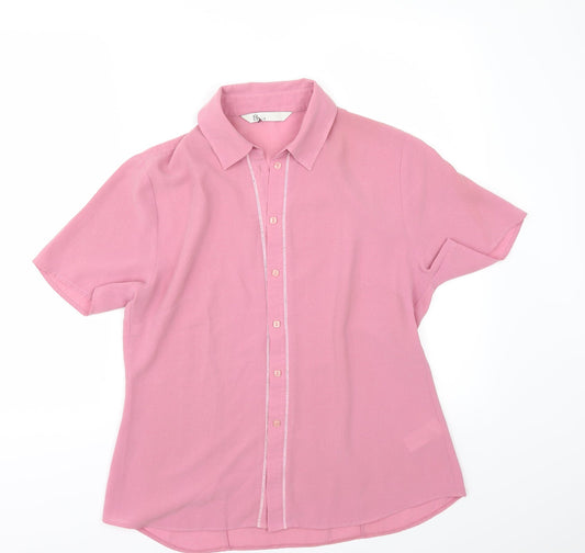 BHS Womens Pink   Tunic Button-Up Size 12