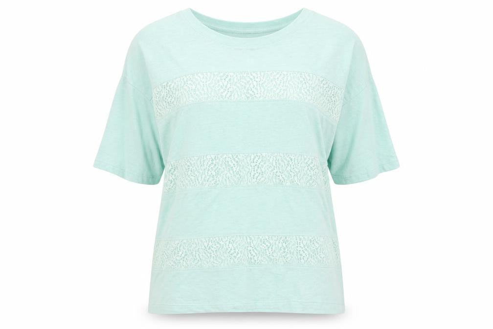Front view of Marks & Spencer women’s green jumper, size UK 12