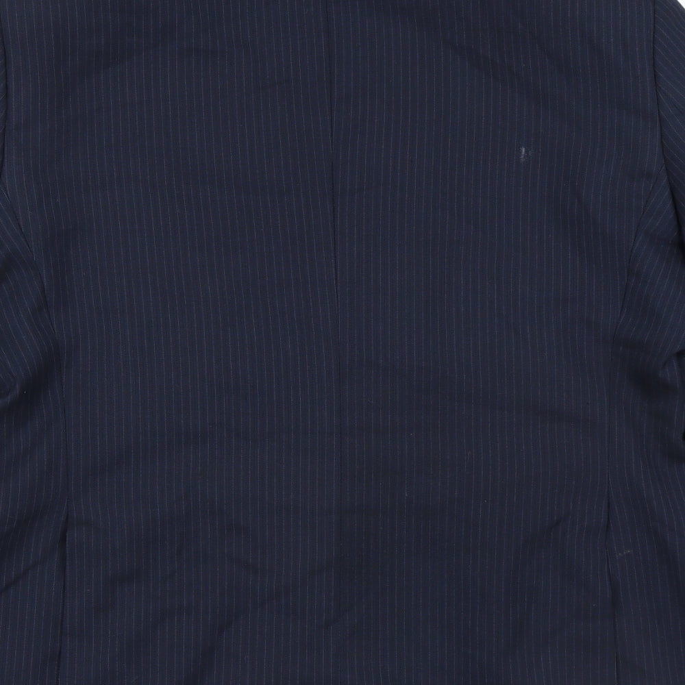 Marks and Spencer Mens Blue Striped  Jacket Suit Jacket Size 42