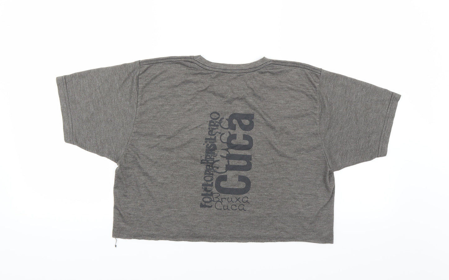 adrians Womens Grey   Cropped T-Shirt Size M