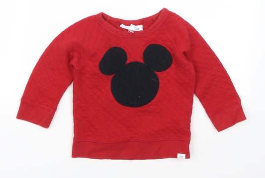 Gap Baby Red   Basic T-Shirt Size 12-18 Months  - Mickey Mouse