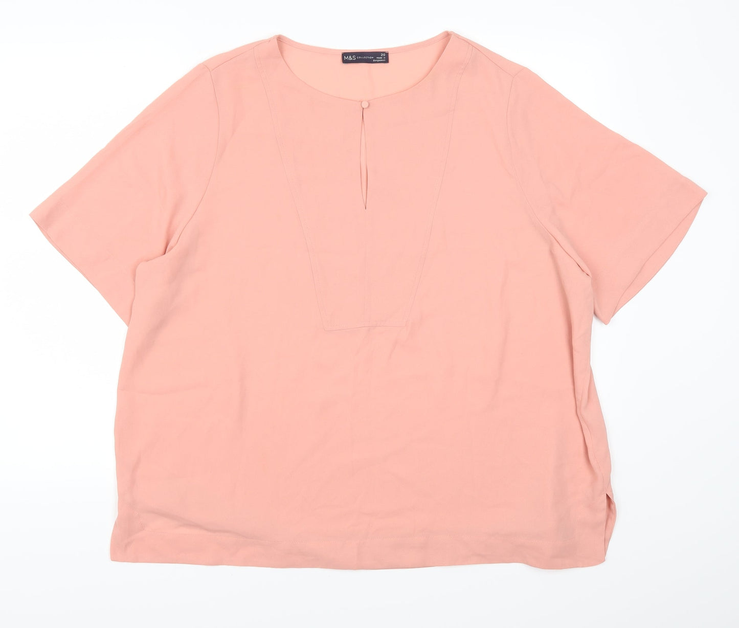 Marks and Spencer Womens Pink   Basic T-Shirt Size 20