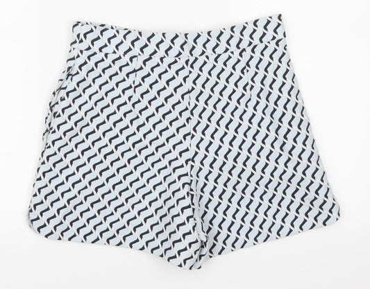 COS Womens Blue Geometric  Mom Shorts Size 4