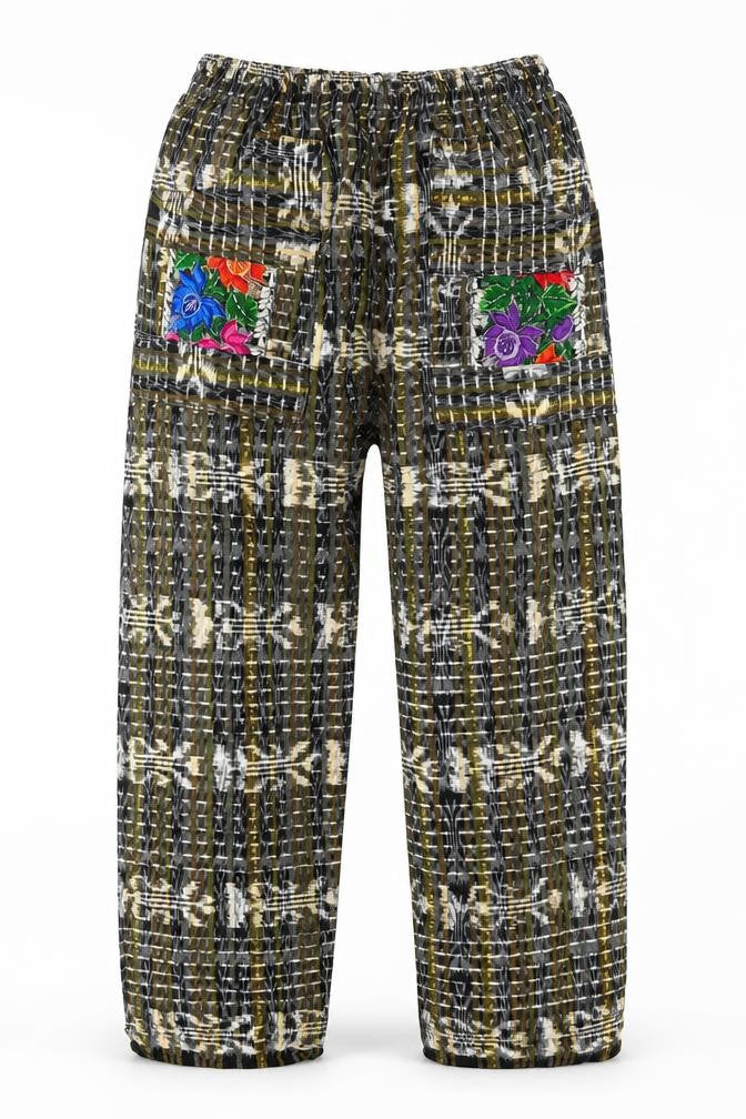 Preworn Womens Gold Check  Trousers  Size 25 L20 in - Flowers