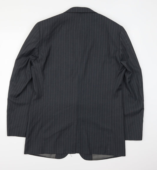 Joseph Baur Mens Grey Striped  Jacket Suit Jacket Size 40