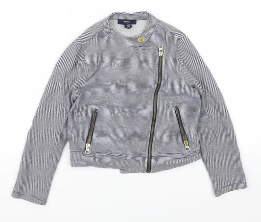 Gap Girls Blue Striped  Jacket  Size 6-7 Years