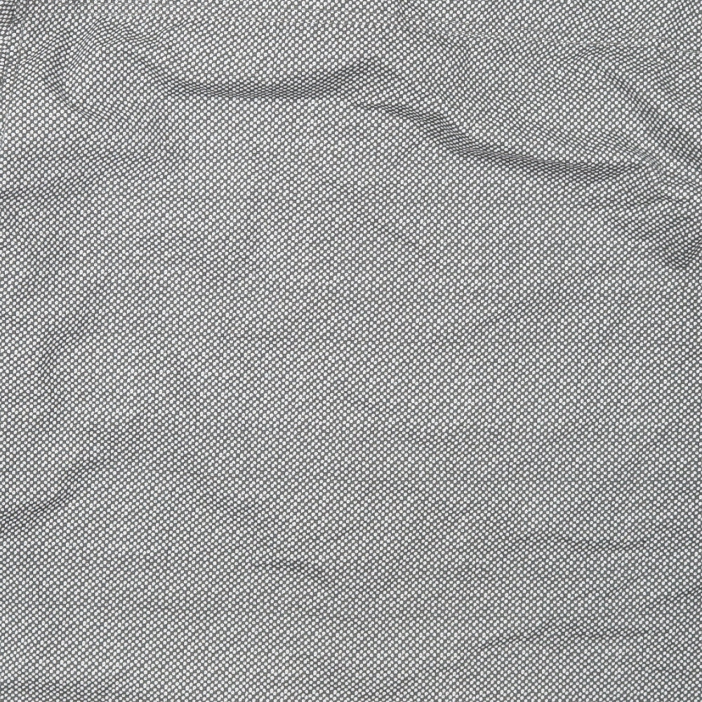 Lee Cooper Mens Grey Geometric   Button-Up Size L