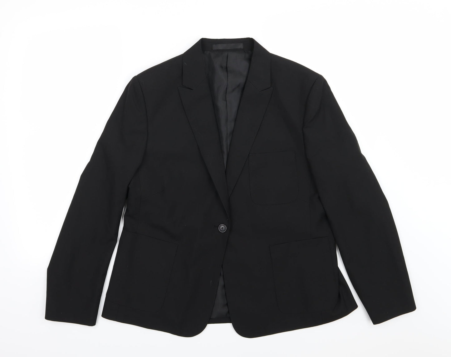 Marks and Spencer Girls Black  Rayon Jacket Blazer   - School