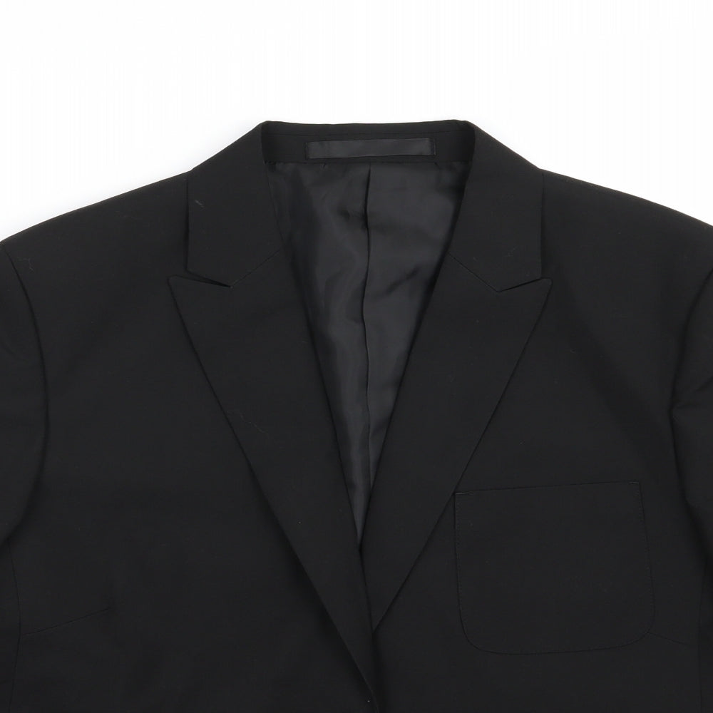 Marks and Spencer Girls Black  Rayon Jacket Blazer   - School