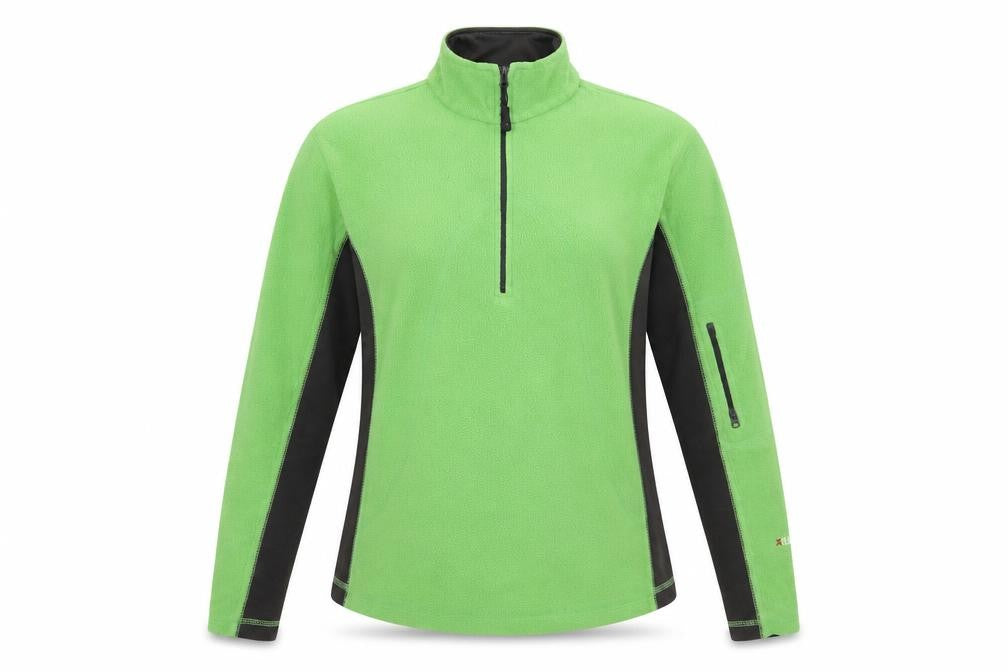 Front view of X:Life women’s green fleece jacket, size S