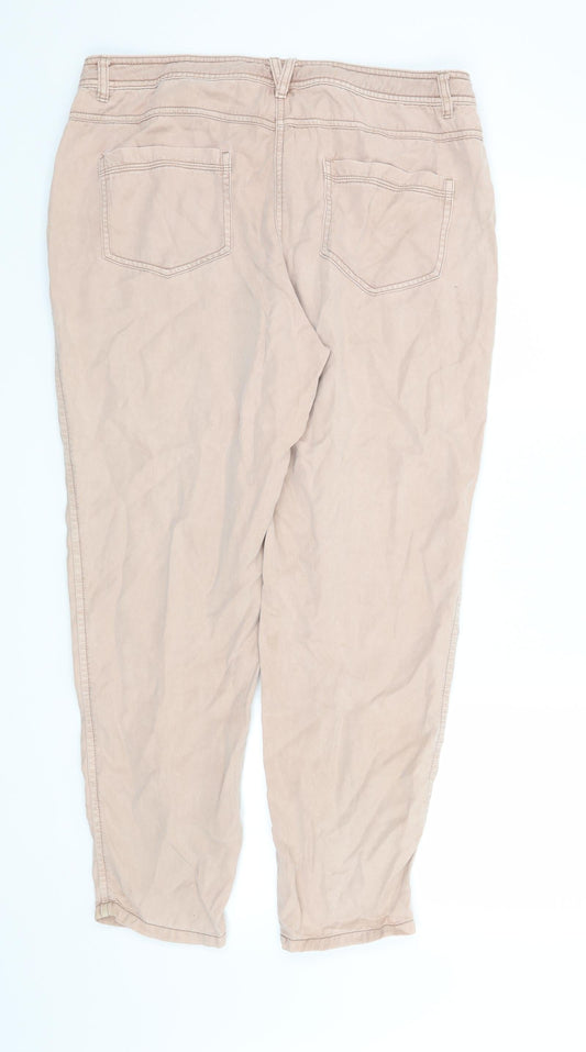 Marks and Spencer Womens Pink   Trousers  Size 14 L27 in