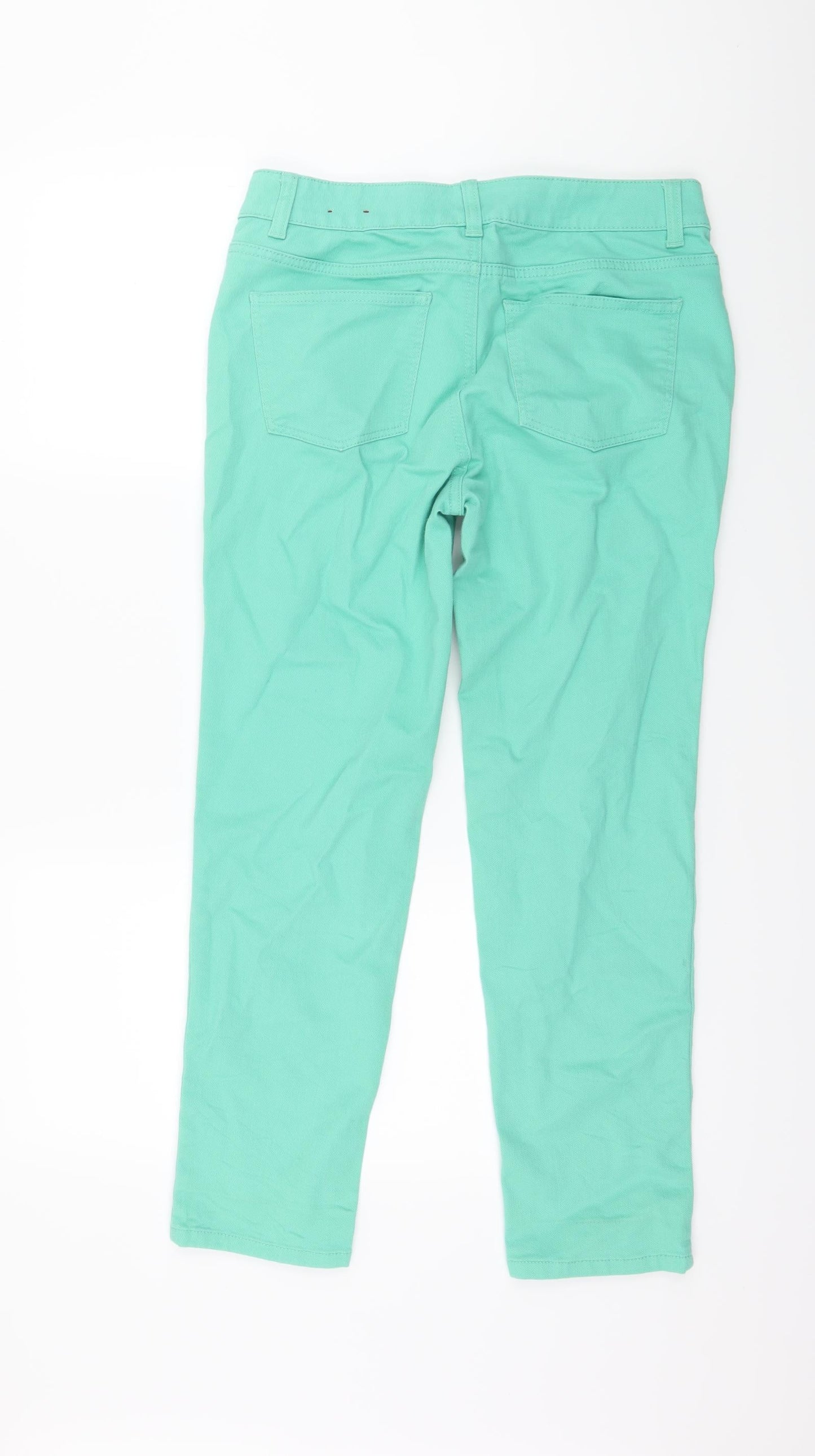 Talbots Womens Green  Denim Cropped Jeans Size 6 L27 in