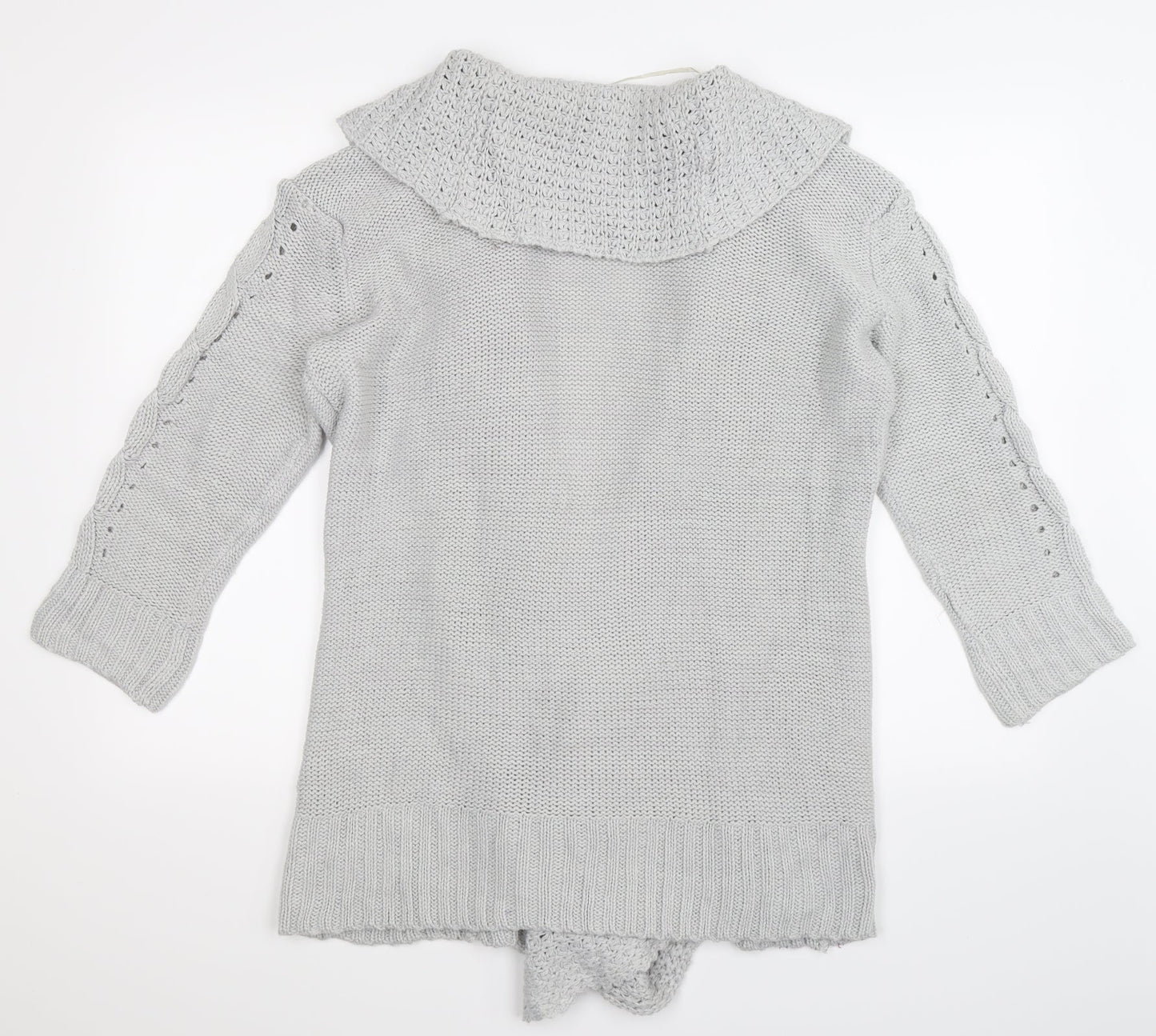 Preworn Womens Grey  Knit Cardigan Jumper Size XL