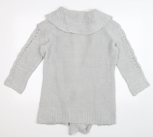 Preworn Womens Grey  Knit Cardigan Jumper Size XL