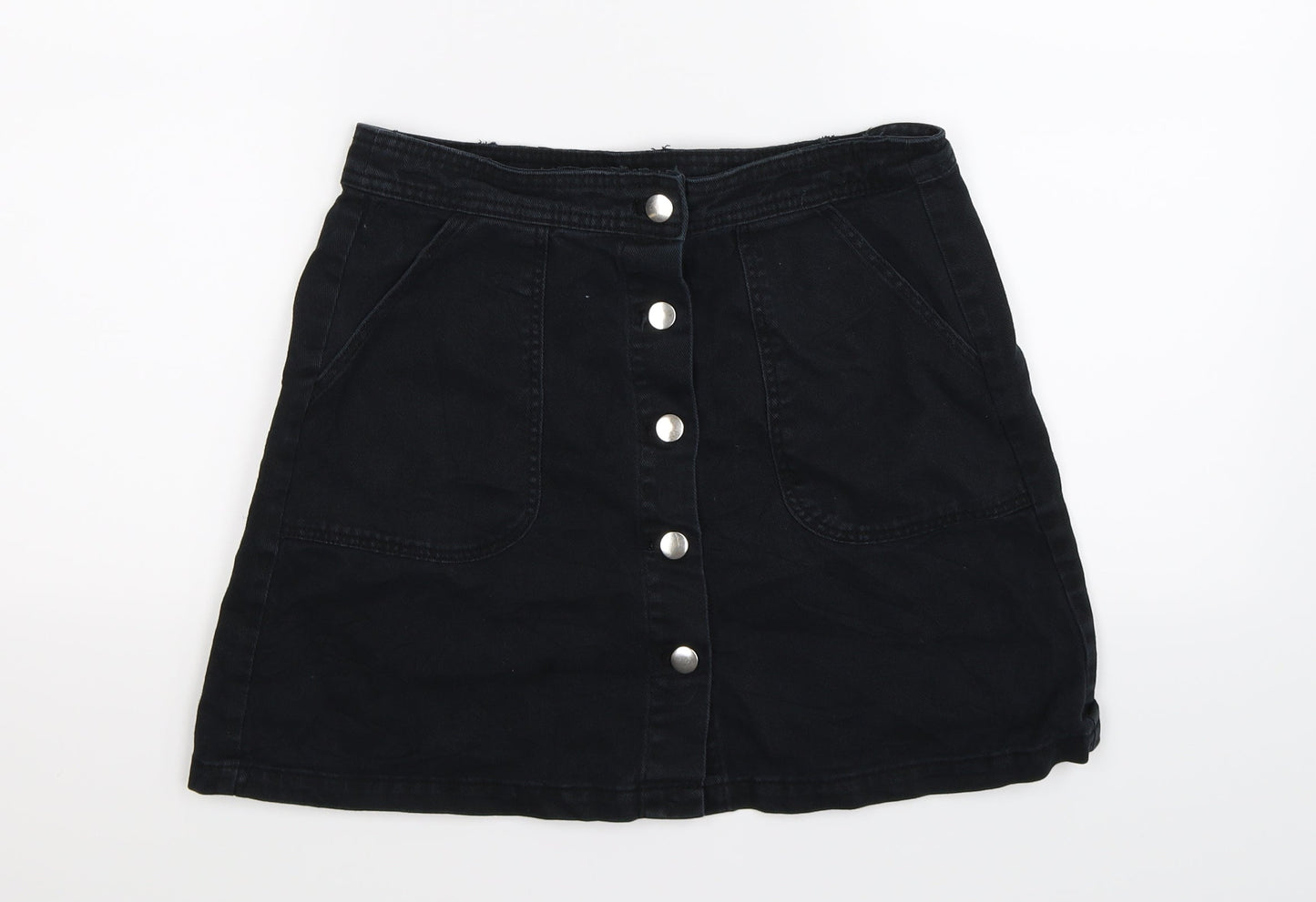 Divided Womens Blue  Denim A-Line Skirt Size 8