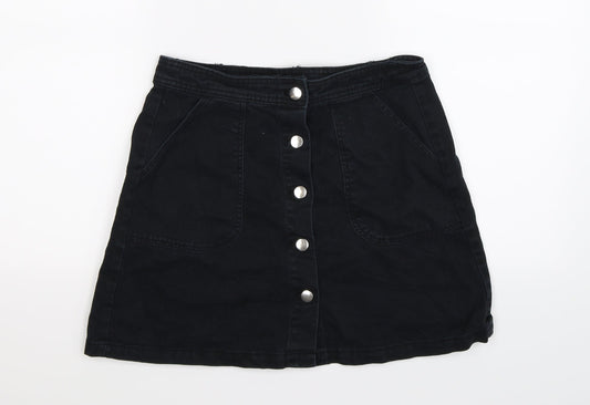 Divided Womens Blue  Denim A-Line Skirt Size 8