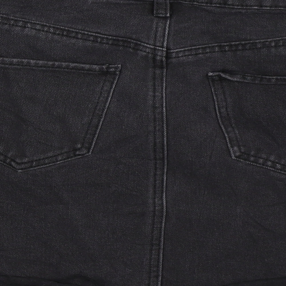 Denim Co Womens Black  Denim A-Line Skirt Size 6
