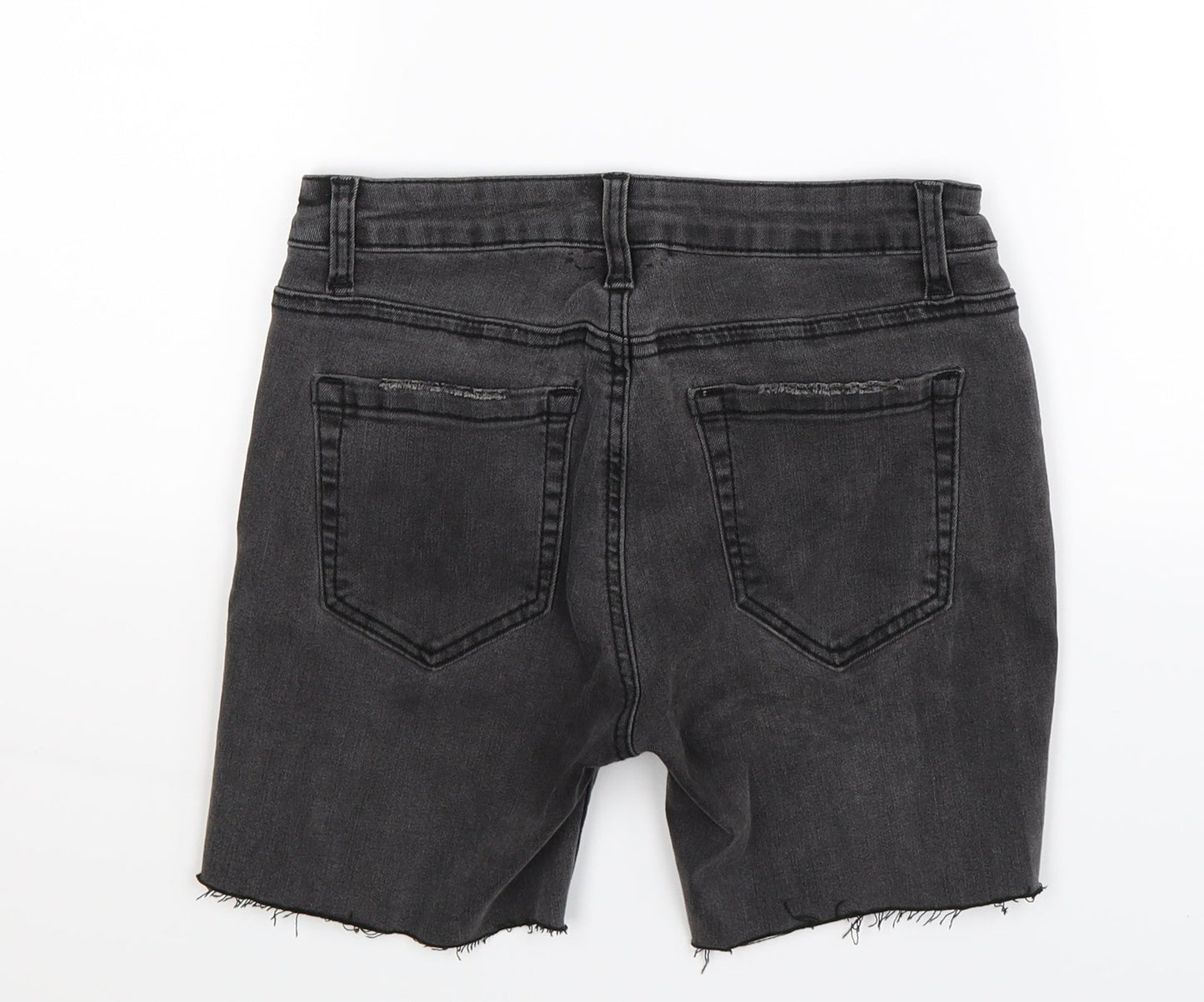 Rough Edges Womens Grey  Denim Hot Pants Shorts Size 8