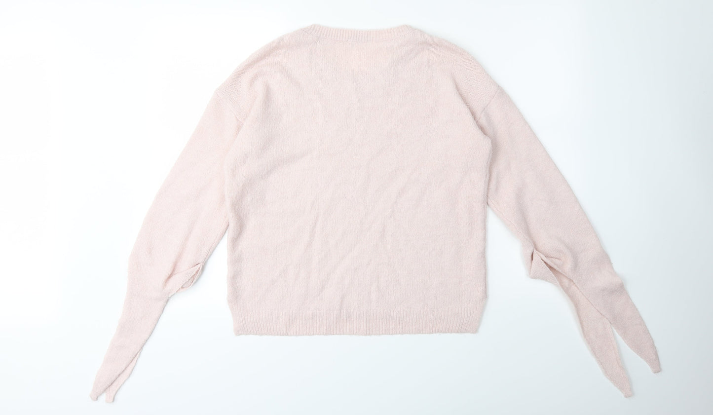 Per Una Womens Pink  Knit Pullover Jumper Size 8