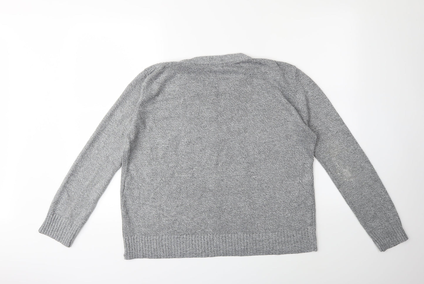 Chic London Paris Womens Grey  Knit Pullover Jumper Size M