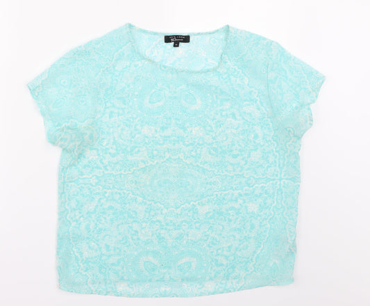 Newlook  Girls Blue Floral  Basic Blouse Size 14 Years