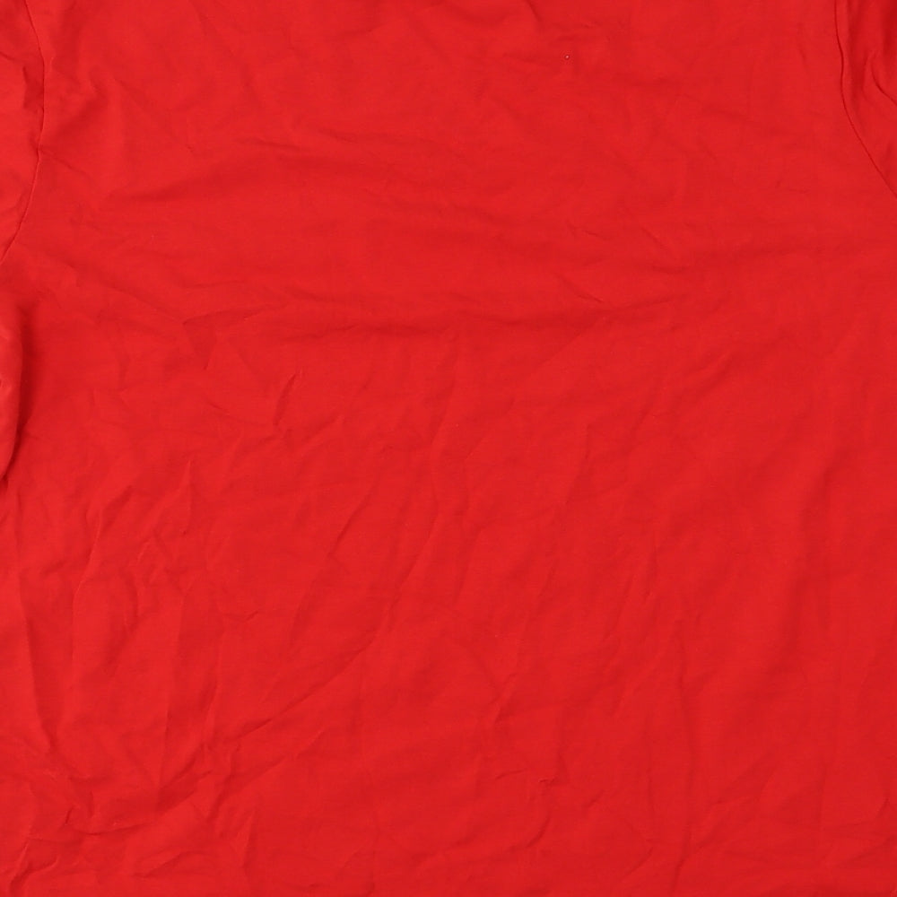 Preworn Womens Red  Jersey Basic T-Shirt Size S