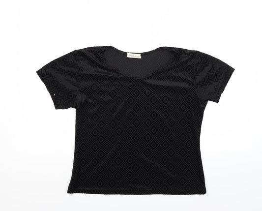 Design Essentials Womens Black   Basic T-Shirt Size 14