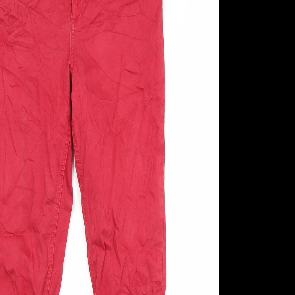 Marks and Spencer Womens Red  Denim Flared Jeans Size 10 L28 in